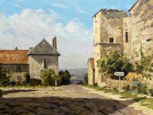 Paul McDonald Smith, Road to Dijon Chateauneuf, France. Oil painting on linen