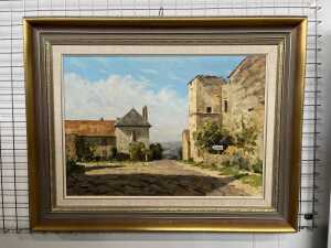 Paul McDonald Smith, Road to Dijon Chateauneuf, France. Oil painting on linen - 2
