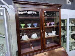 Georgian mahogany bureau bookcase - 2