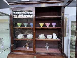 Georgian mahogany bureau bookcase - 7
