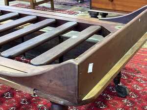 Georgian Butlers Patent mahogany campaign bed, c.1800 - 3