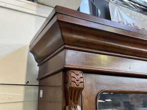 Victorian mahogany secretaire bookcase - 7