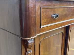 Victorian mahogany secretaire bookcase - 8