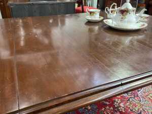 Victorian mahogany rectangular extension dining table - 4