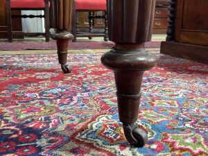 Victorian mahogany rectangular extension dining table - 5