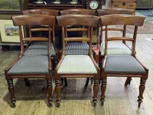 Set of six Colonial Australian cedar spade-back dining chairs