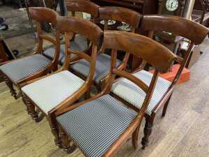 Set of six Colonial Australian cedar spade-back dining chairs - 2