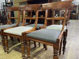 Set of six Colonial Australian cedar spade-back dining chairs - 3