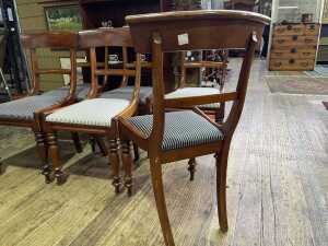 Set of six Colonial Australian cedar spade-back dining chairs - 4