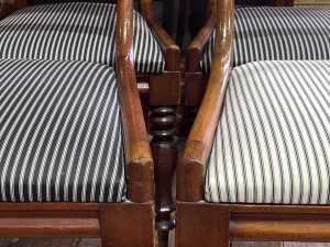 Set of six Colonial Australian cedar spade-back dining chairs - 5