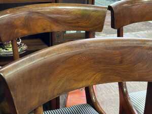 Set of six Colonial Australian cedar spade-back dining chairs - 6