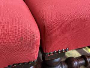 Set of six 19th century walnut ladderback dining chairs - 7