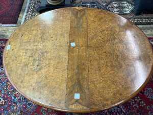 Victorian burr walnut Sutherland table - 2