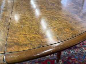 Victorian burr walnut Sutherland table - 7