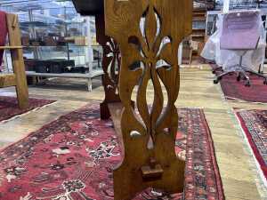 Antique Arts and Crafts oak hall table - 3