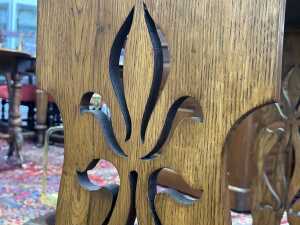 Antique Arts and Crafts oak hall table - 5