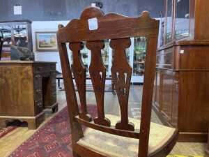 Edwardian mahogany swivel chair - 4