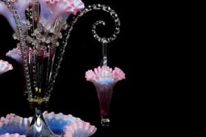 Victorian four trumpet, three basket glass epergne - 4