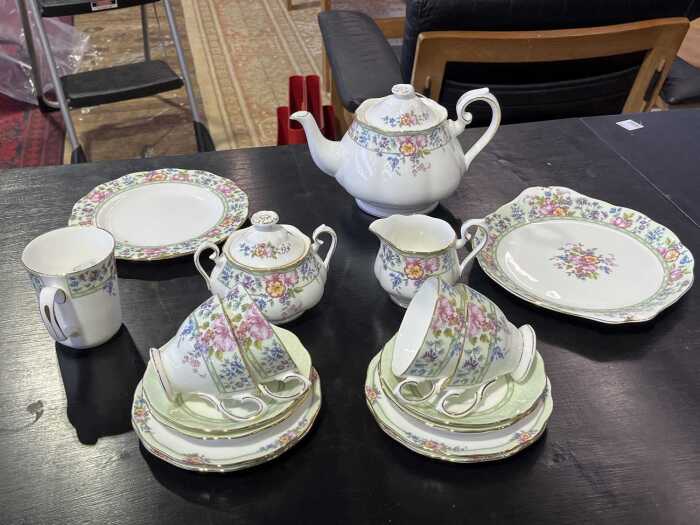 Royal Albert 'Hartington' porcelain tea setting for four, together with a single mug