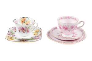 Six English porcelain trios - 3