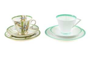 Six English porcelain trios - 4