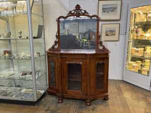 Victorian walnut credenza
