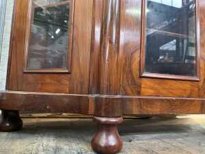 Victorian walnut credenza - 4