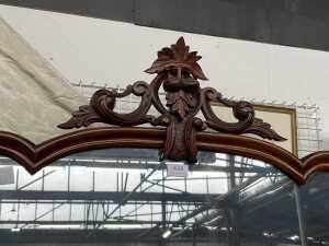 Victorian walnut credenza - 5