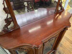Victorian walnut credenza - 6