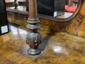 Victorian burr walnut parlour cabinet - 6
