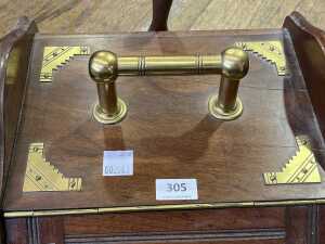 Victorian timber coal scuttle - 4
