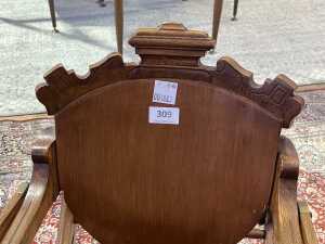 Victorian oak metamorphic highchair - 4