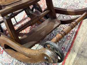 Victorian oak metamorphic highchair - 6
