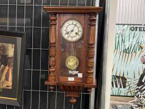 Antique Viennese style regulator wall clock