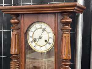 Antique Viennese style regulator wall clock - 2
