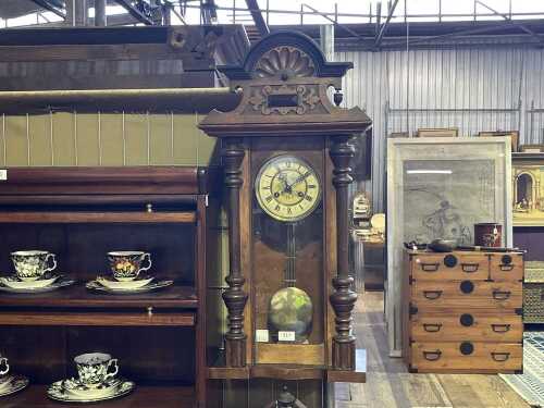 Antique Viennese style wall clock