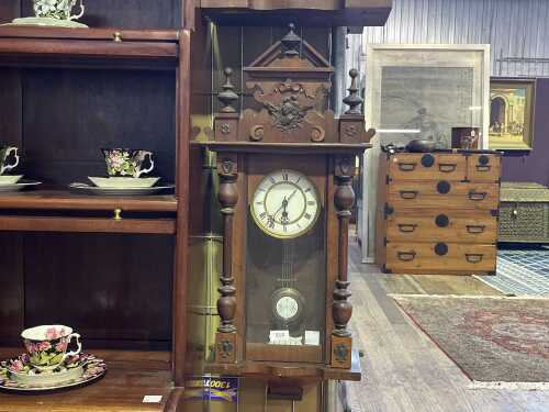 Antique Viennese style wall clock