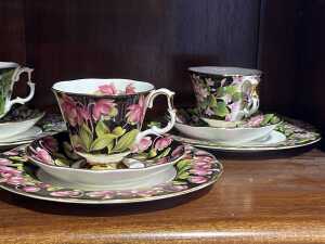 Five Royal Albert 'Provincial Flowers' porcelain duo and side plate sets - 3