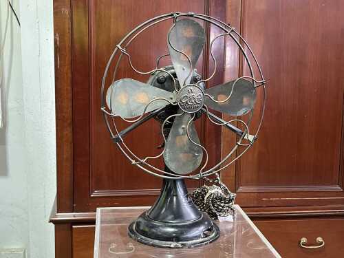 GEC cast metal electric table fan, 1920s