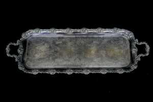 Antique silver plated tea service and tray - 4