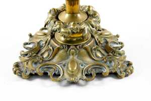 Antique cast brass tazza - 3