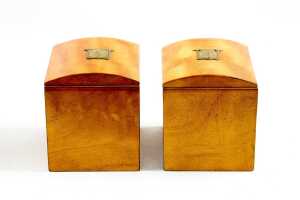 19th century calamander tea caddy - 3