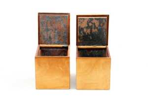 19th century calamander tea caddy - 4