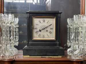 Antique French slate mantel clock