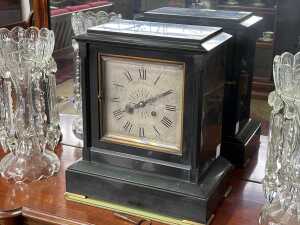 Antique French slate mantel clock - 2