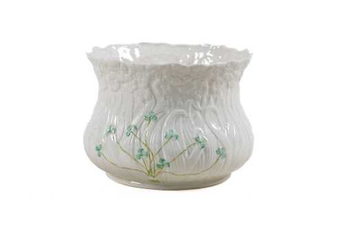 Belleek Shamrock ware 'daisy planter' in original box
