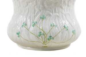 Belleek Shamrock ware 'daisy planter' in original box - 2