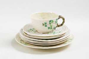 Belleek Shamrock porcelain pieces - 2