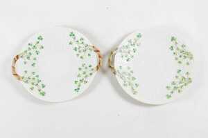 Belleek 'Shamrock ware' porcelain tea setting for four - 4