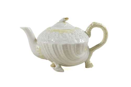 Belleek 'Neptune' porcelain teapot